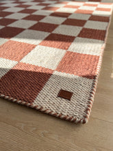 Chessie Terracotta Kvadrat - Handvävd Ullmatta - KM Home | Mattfabriken