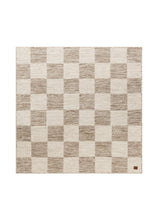 Chessie Mörklinne Kvadrat - Handvävd Ullmatta - KM Home | Mattfabriken