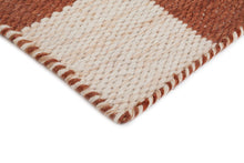 Chessie Terracotta Kvadrat - Handvävd Ullmatta - KM Home | Mattfabriken