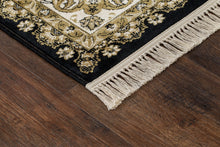 Teheran Medallion Svart - Tvättbar matta - Viskoslook - K/M Carpets | Mattfabriken