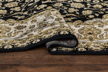 Teheran Medallion Svart - Tvättbar matta - Viskoslook - K/M Carpets | Mattfabriken