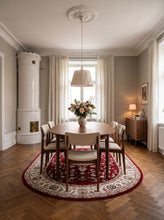 Dubai Medallion Röd - Oval Matta - KM Home | Mattfabriken