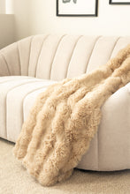 Pläd Bubble Karamell - Pläd med Pälskänsla - KM Home | Mattfabriken