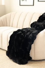 Pläd Bubble Svart - Pläd med Pälskänsla - KM Home | Mattfabriken