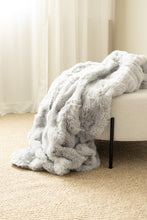 Pläd Bubble Grå - Pläd med Pälskänsla - KM Home | Mattfabriken