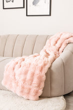 Pläd Bubble Rosa - Pläd med pälskänsla - KM Home | Mattfabriken