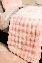 Pläd Bubble Rosa - Pläd med pälskänsla - KM Home | Mattfabriken