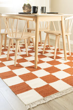 Nordic Check Terracotta - Handvävd Ullmatta - KM Home | Mattfabriken