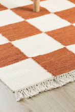 Nordic Check Terracotta - Handvävd Gångmatta - KM Home | Mattfabriken