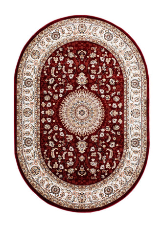 Dubai Medallion Röd | Oval Matta - Fri frakt– Mattfabriken