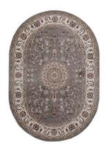 Dubai Medallion Grå - Oval Matta - K/M Carpets | Mattfabriken