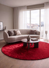 Soft Röd - Rund Ryamatta - KM Home | Mattfabriken