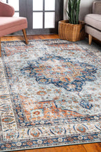 Tarfaya Medallion Multi - Tvättbar Gångmatta - K/M Carpets | Mattfabriken