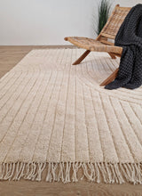 Marocko Lines Creme - Bomullsmatta - K/M Carpets | Mattfabriken