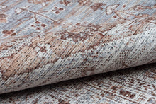 Kashan Moud Creme/Blå - Tvättbar Bomullsmatta - K/M Carpets | Mattfabriken