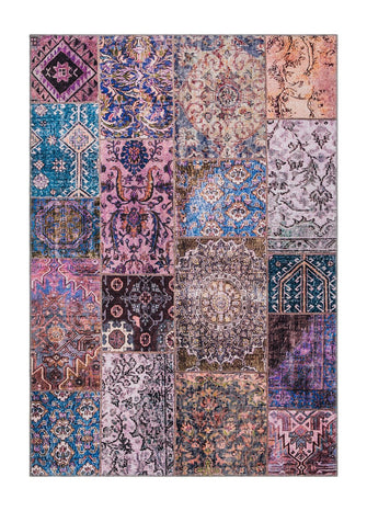 Shiraz Patch Purple - Chenillematta - K/M Carpets | Mattfabriken