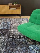 Shiraz Patch Blå - Chenillematta - K/M Carpets | Mattfabriken