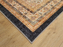 Bordeaux Medallion Charcoal - Tvättbar Polyestermatta - K/M Carpets | Mattfabriken