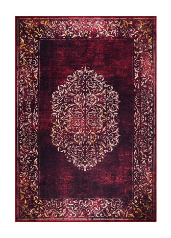 Bordeaux Kashan Röd - Tvättbar Polyestermatta - K/M Carpets | Mattfabriken