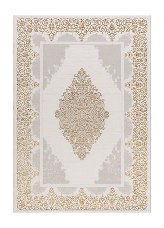 Ankara Medallion Creme/Guld - Modern Matta - K/M Carpets | Mattfabriken