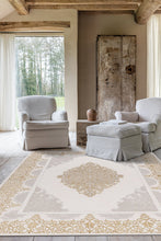 Ankara Medallion Creme/Guld - Modern Matta - K/M Carpets | Mattfabriken