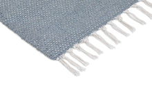 Line Duvblå - Handvävd Gångmatta - KM Home | Mattfabriken