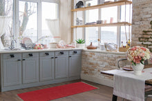 Line Röd - Handvävd Gångmatta - KM Home | Mattfabriken