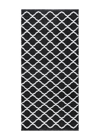 Hilma Wave Svart - Plastmatta - KM Home | Mattfabriken