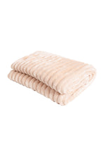 Pläd Stripe Natur - Pläd med Randstruktur - KM Home | Mattfabriken