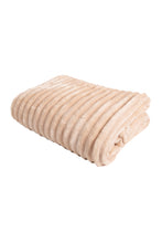 Pläd Stripe Karamell - Pläd med Randstruktur - KM Home | Mattfabriken