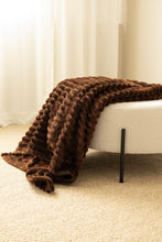 Pläd Stripe Brun - Pläd med Randstruktur - KM Home | Mattfabriken