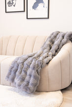 Pläd Bubble Grå - Pläd med Pälskänsla - KM Home | Mattfabriken