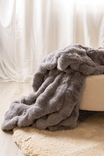 Pläd Bubble Grå - Pläd med Pälskänsla - KM Home | Mattfabriken