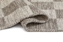 Chessie Grå Kvadrat - Handvävd Ullmatta - KM Home | Mattfabriken