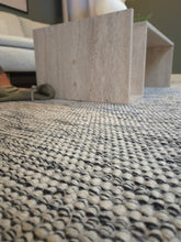 Nacka Svart/Vit - Kvadrat Ullmatta - KM Home | Mattfabriken