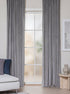 Elsa Silver 250 cm - Sammetsgardin 2-pack