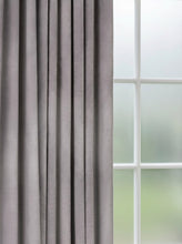 Elsa Silver 250 cm - Sammetsgardin 2-pack