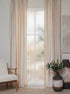 Elsa Creme 250 cm - Sammetsgardin 2-pack