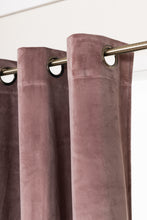 Saga Gammelrosa 240 cm - Sammetsgardin 2-pack