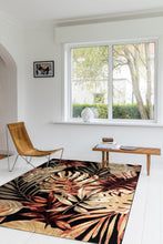 Chroma Flower Svart - Rund Matta - K/M Carpets | Mattfabriken