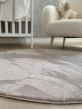 Dream Taupe - Rund Ryamatta Med Pälskänsla - K/M Carpets | Mattfabriken