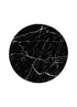 Ink Marble Svart - Rund Matta