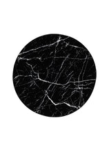 Ink Marble Svart - Rund Matta