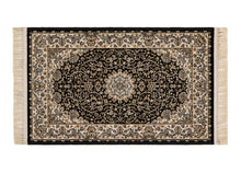 Teheran Medallion Svart - Tvättbar matta - Viskoslook - K/M Carpets | Mattfabriken