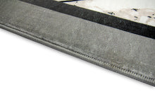 Bambu Abstrakt Silver - Tvättbar matta
