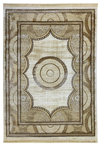 Delux Medallion Beige - Modern matta - K/M Carpets | Mattfabriken