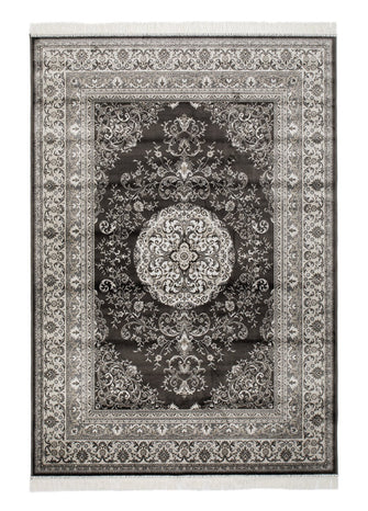 Casablanca Medallion Antracit - Konstsilkesmatta - K/M Carpets | Mattfabriken
