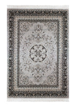 Casablanca Medallion Silver - Konstsilkesmatta - K/M Carpets | Mattfabriken