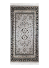 Casablanca Medallion Silver - Konstsilkesmatta - K/M Carpets | Mattfabriken