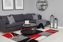 London Patch Röd - Rund Matta - K/M Carpets | Mattfabriken